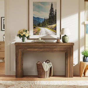 54 Inch Entryway Console Table with Storage Shelf