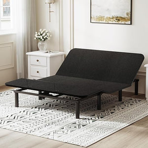 Queen Adjustable Bed Frame with Cooling Gel Memory Foam Mattress