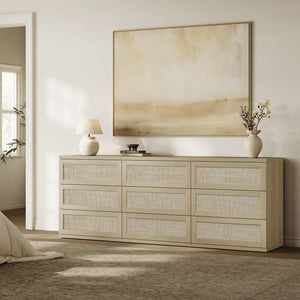 Rattan Dresser with Drawers – Modular Chest of Drawers for Bedroom