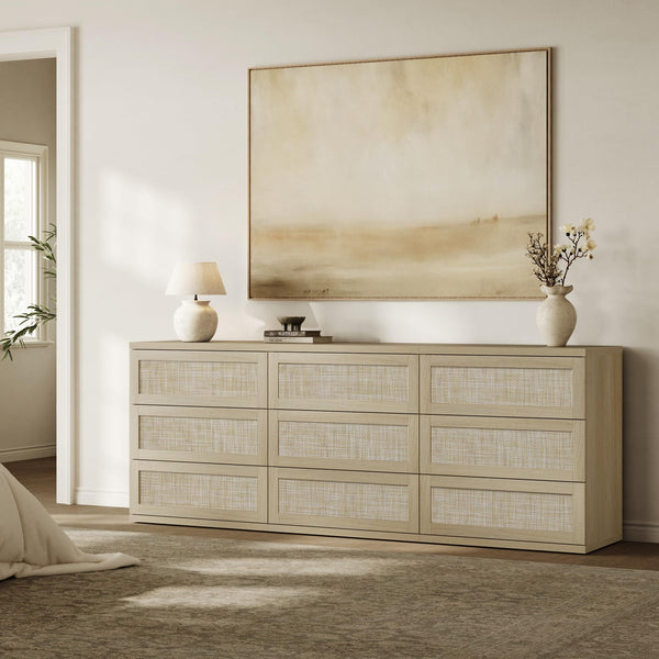 Rattan Dresser with Drawers – Modular Chest of Drawers for Bedroom