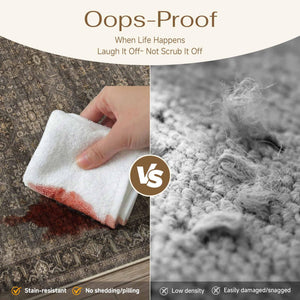 8x10 Washable Vintage Area Rug