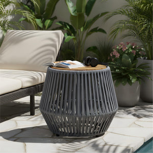 Bohemian Round Outdoor Side Table