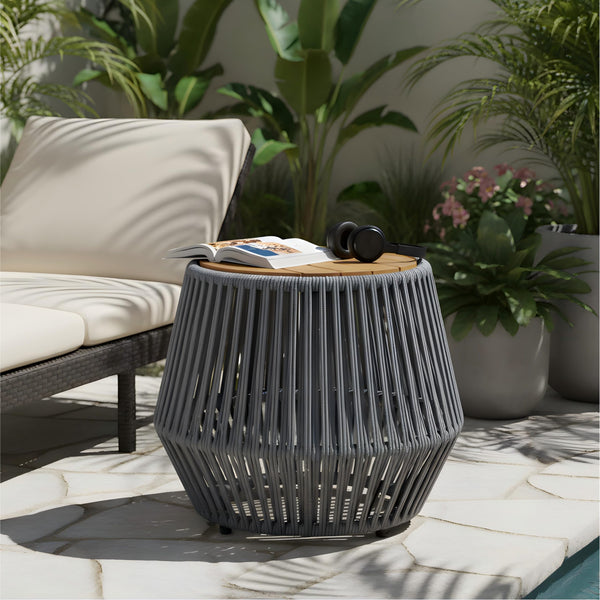 Bohemian Round Outdoor Side Table