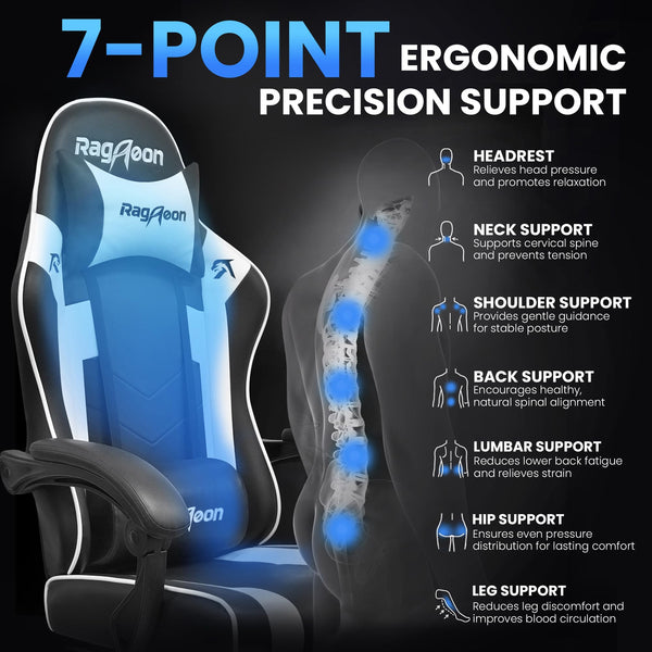 Gaming Chair with Footrest