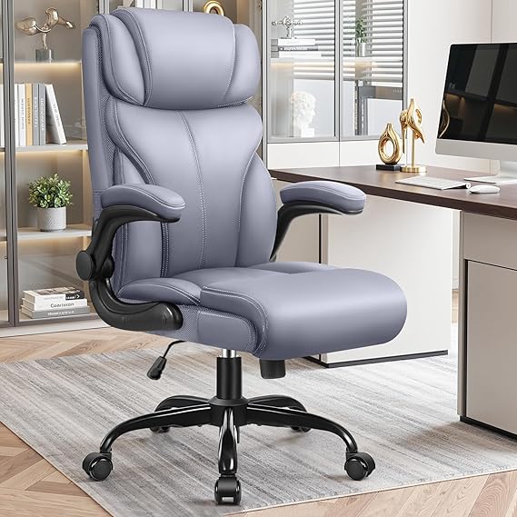 Ergonomic High Back Office Chair with Flip-Up Armrests