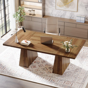 63-Inch Executive Desk with Double Pedestal