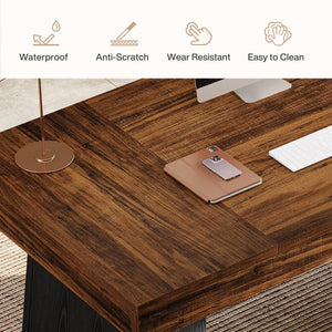 55-Inch Double Pedestal Executive Desk