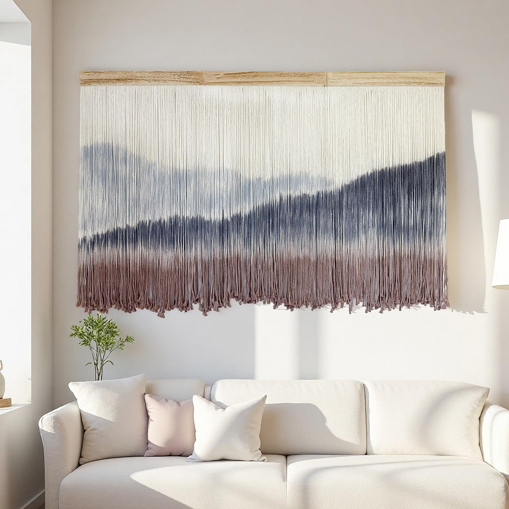 Extra Large Mountain Dip-Dye Macrame Wall Hanging