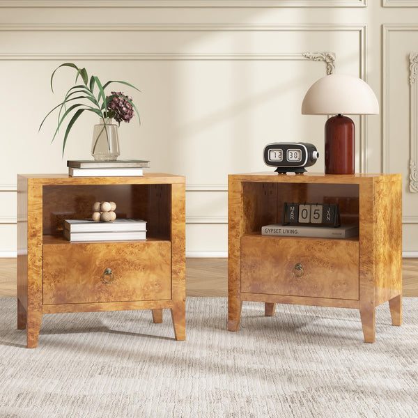 Mid-Century Modern Nightstand with Drawer