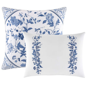 King Comforter Set – Reversible Floral Cotton Bedding with Shams & Pillows