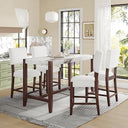 5-Piece Counter Height Dining Table Set with 4 Cushioned Chairs