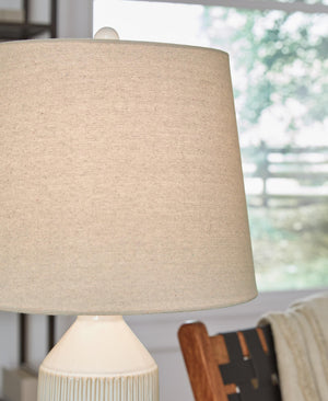 Ceramic Table Lamp Set of 2 – Beige
