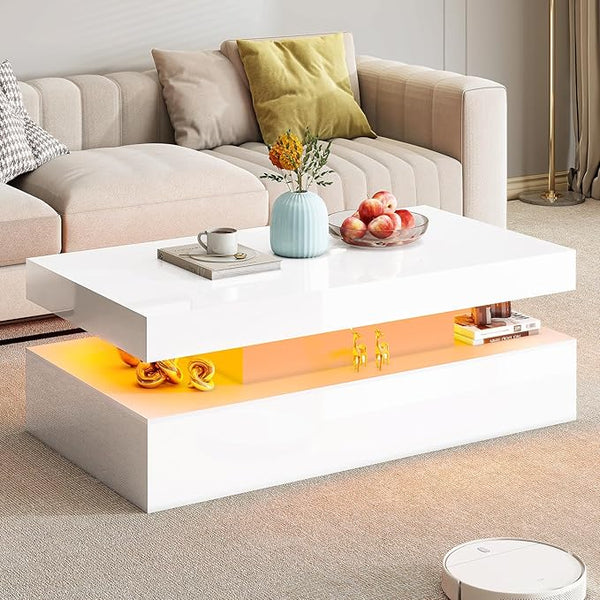 LED Coffee Table with Storage