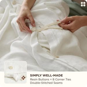 100% Linen Duvet Cover Set – Queen & King