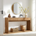 63-Inch Fluted Console Table with 2 Drawers