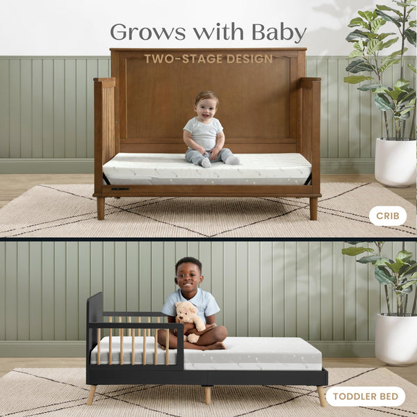 Breathable 2-Stage Crib & Toddler Mattress | Waterproof, Machine Washable