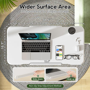 Rolling Laptop Desk with Lockable Wheels | Height Adjustable Standing Desk