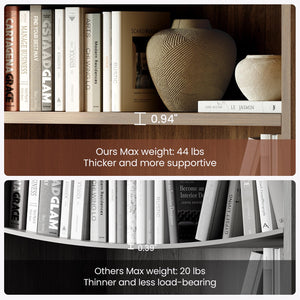 70" Tall Bookcase with Doors & Adjustable Shelves