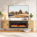70" Fluted TV Stand with Electric Fireplace