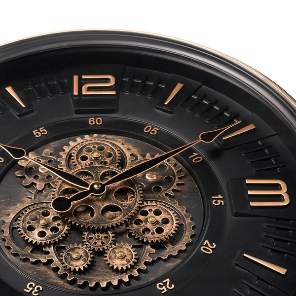 Large Moving Gear Wall Clock – 20 Inch Analog Decorative Timepiece