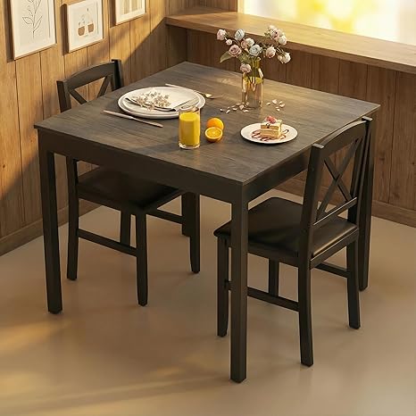 3-Piece Mid-Century Modern Dining Set for 2