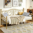 Twin Metal Daybed Frame with Classic Headboard
