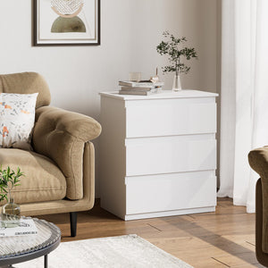 3-Drawer Nightstand with Storage – Bedroom Side Table