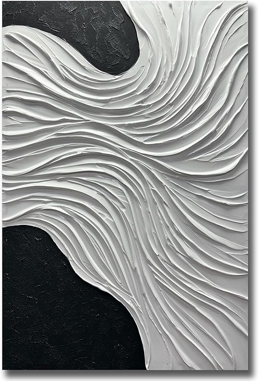 Hand-Painted Abstract Canvas Wall Art – 30x45 Inch Vertical Minimalist Painting