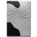 30x45" Hand-Painted Abstract Ocean Wave Oil Painting on Canvas – Vertical Framed Wall Art