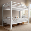 Metal Bunk Bed Twin over Full with Full-Length Guardrail