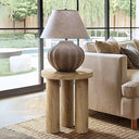 Round Side Table with 3 Pillar Legs