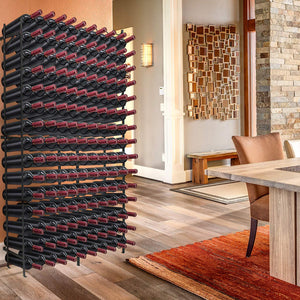 15-Tier Freestanding Metal Wine Rack – 75 or 150 Bottle Storage