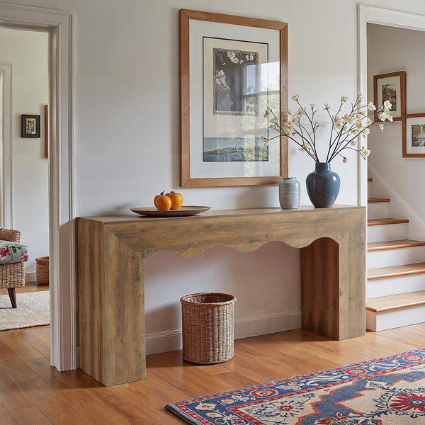 63" Wavy Console Table with Storage