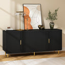 65" Fluted Sideboard Buffet Cabinet with 4 Doors & Adjustable Shelves