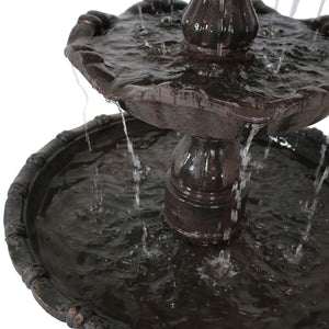 4-Tier Outdoor Water Fountain with Electric Pump