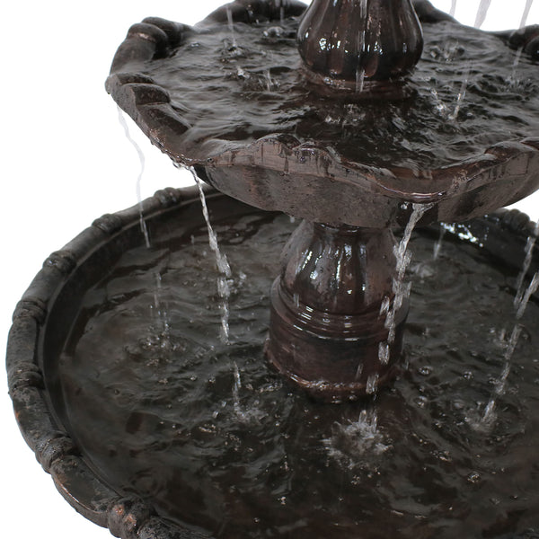 4-Tier Outdoor Water Fountain with Electric Pump