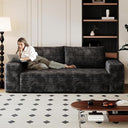 Corduroy Loveseat Boneless Sofa Couch – No Assembly, High-Density Foam