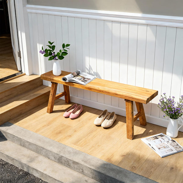 Farmhouse Narrow Entryway Bench