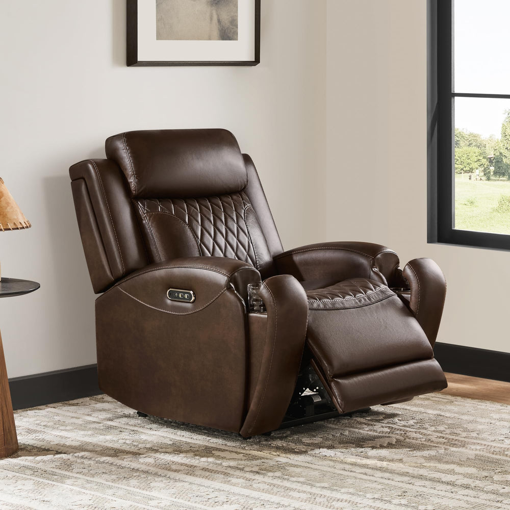 Power Recliner Chair with Adjustable Headrest & USB Ports