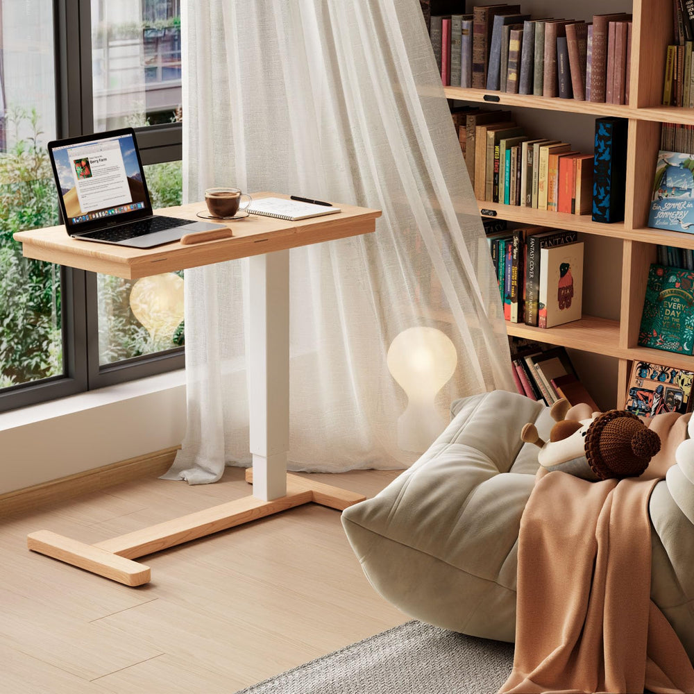 Overbed Table with Wheels & Adjustable Tilt Top
