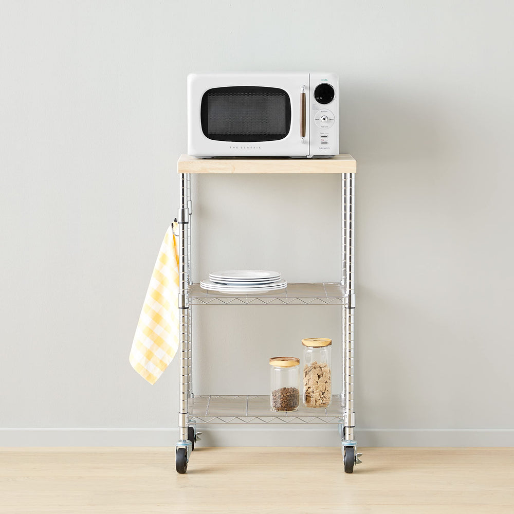 3-Tier Kitchen Storage Cart with Caster Wheels