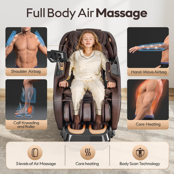 4D Full Body Zero Gravity SL-Track Massage Chair