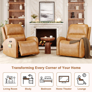 Power Recliner Chair with Headrest, Lumbar Support & Charging Ports