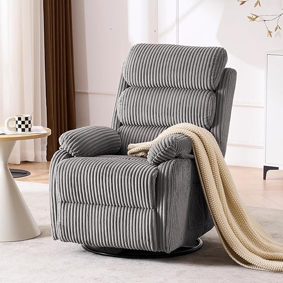 360° Rocking Recliner Chair with Footrest