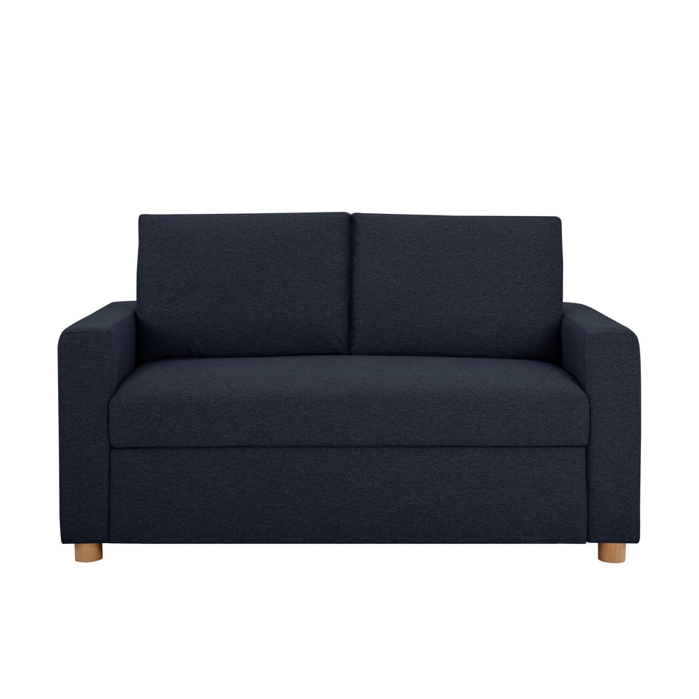 Convertible Sleeper Loveseat with Pocket Coils & Boucle Fabric