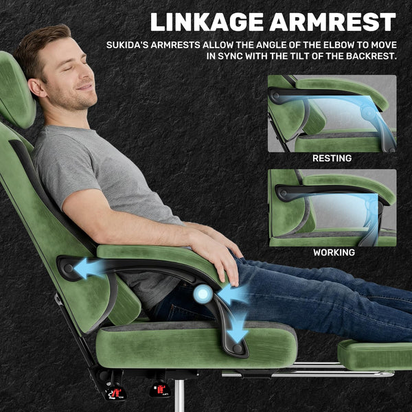 Ergonomic High-Back Gaming & Office Chair with Lumbar Support