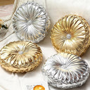 Round Velvet Pumpkin Throw Pillows Set of 4