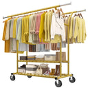Heavy Duty Double Rod Clothes Rack