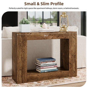 Rustic Brown Solid Wood Console Table