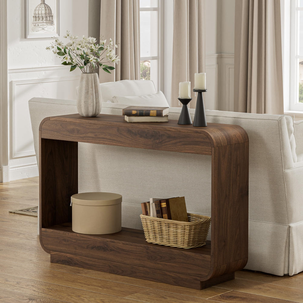 43" Waterfall Console Table for Entryway & Living Room